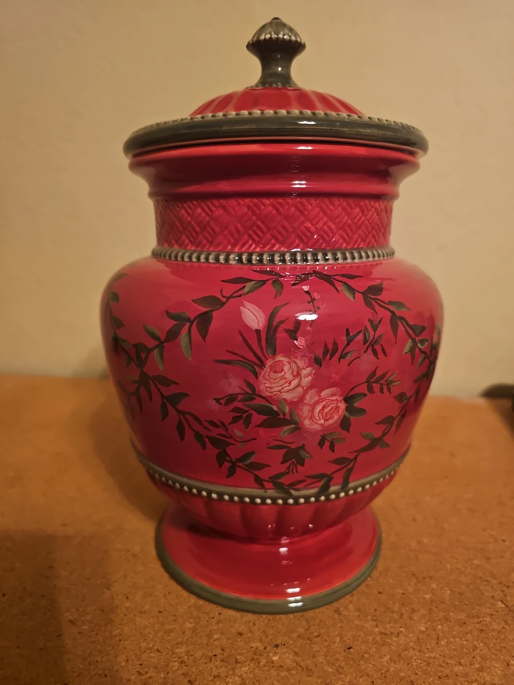 1990's  Hand painted Chinese Ginger Jar by Raymond Waites